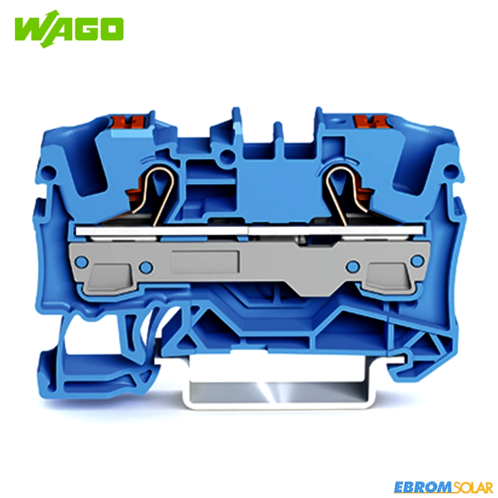 WAGO 2206-1204 2-Leiter-Durchgangsklemme
mit Drücker 6 mm2