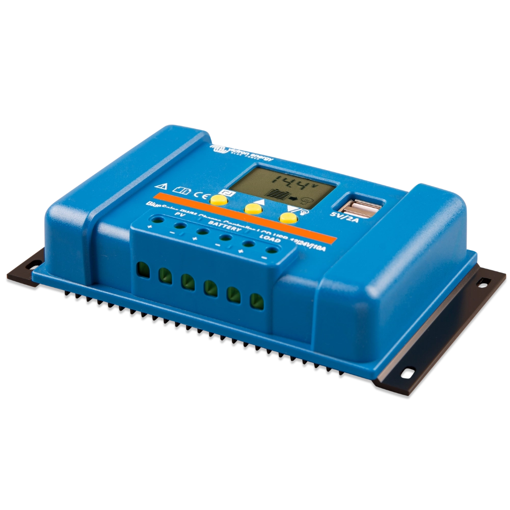 BlueSolar PWM Lade-Regler (DUO) LCD&USB - BlueSolar PWM-LCD&USB 12/24V-10A