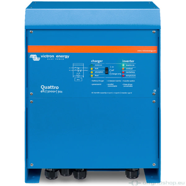 Quattro 3kVA-15kVA - 230V, 12V, Quattro 12/5000/220-100/100 230V VE.Bus