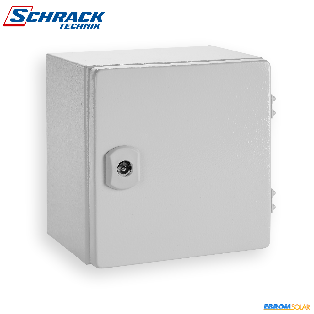 Wandgehäuse 1-Tür IP66 250x250x150mm Stahlblech BEI EBROM SOLAR0mm Stahlblech