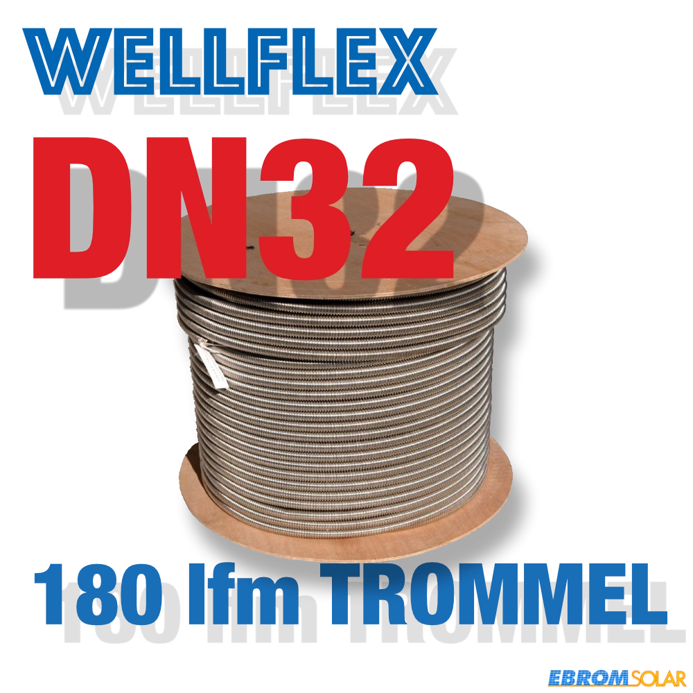 WELLFLEXROHR EDELSTAHL DN32 TROMMEL 180 lfm