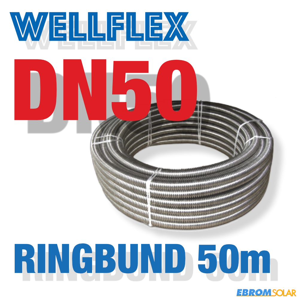 WELLFLEXROHR EDELSTAHL DN50 RINGBUND 50m