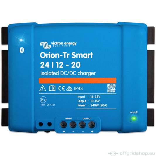 Orion-Tr Smart DC-DC Ladebooster isoliert - 24V, 12V, Orion-Tr Smart 24/12-20A (240W) Isolated DC-DC charger