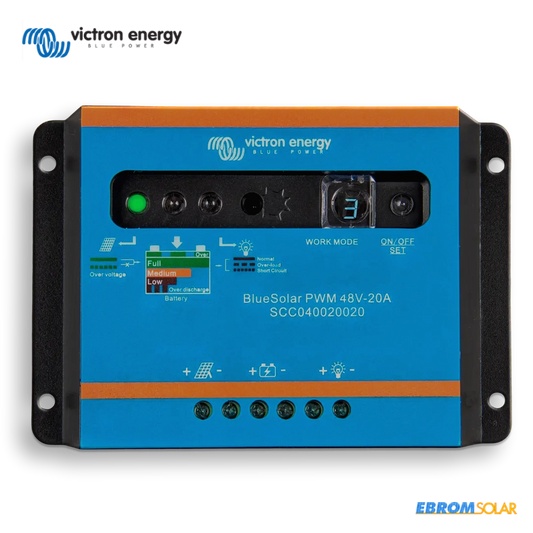BlueSolarPWM LightChargeController 20A Front