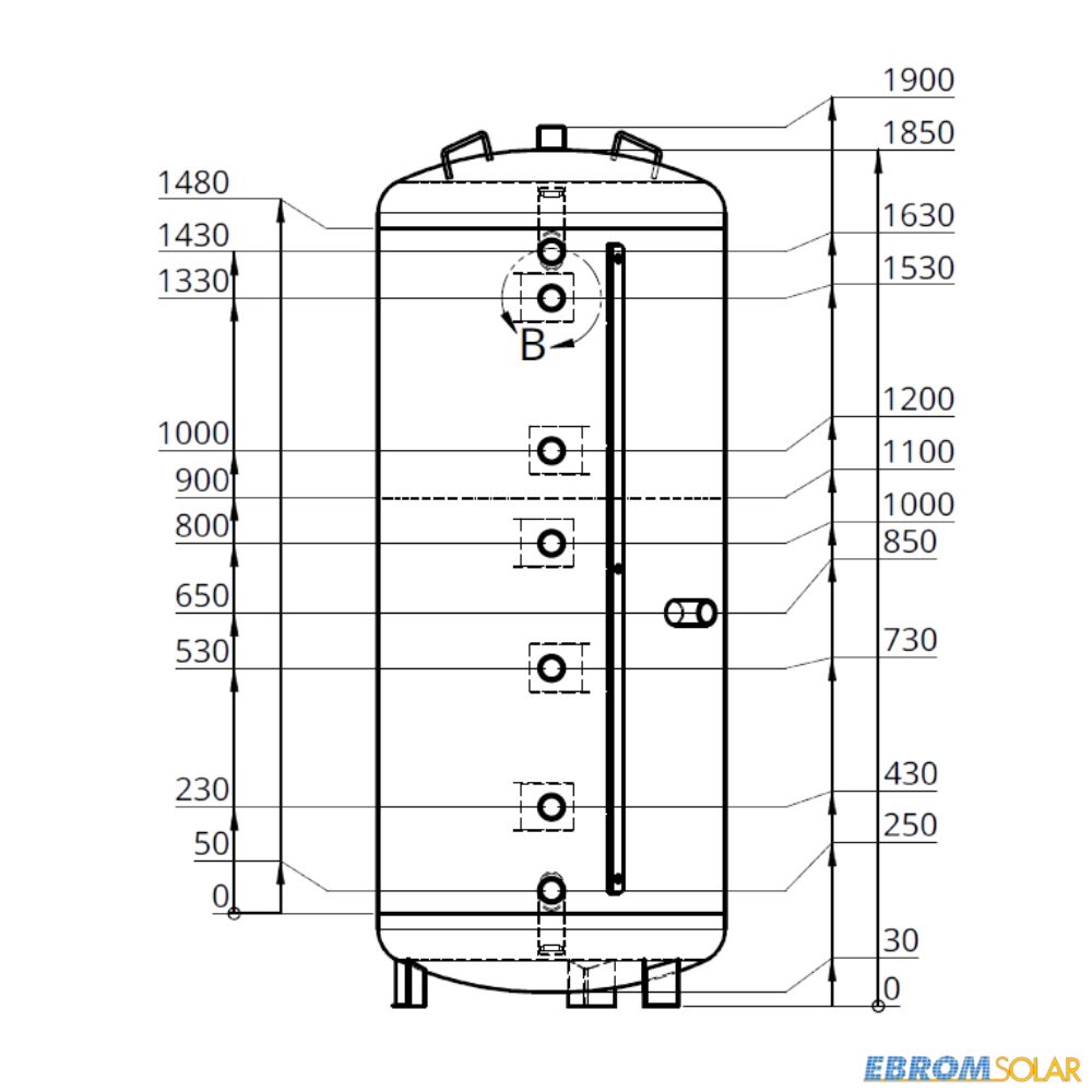 ASOTEC TWINTHERM 750 Technische zeichnung