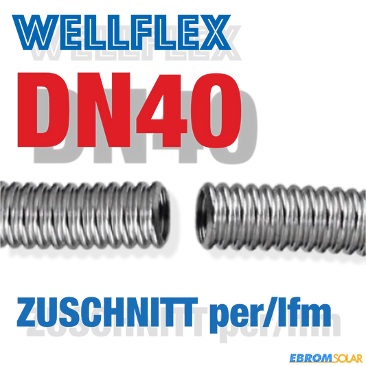 Weitgewelltes Edelstahlwellrohr DN40 ZUSCHNITT